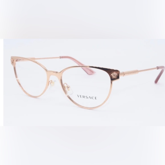 NEW VERSACE MOD. 1277 1412 ROSE GOLD PINK AUTHENTIC FRAMES RX EYEGLASSES 54-17 - Picture 3 of 6